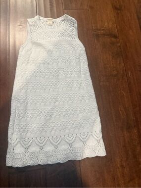 J. Crew Factory girls white knit dress